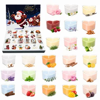 Kerzen Adventskalender 2026,Adventskalender Duftkerzen 2026 Frauen | mit 24 Teelicht Duftkerzen,Weihnachtskalender Scented Candles,Weihnachtskalender Geschenke für Mama Schwester Freundin