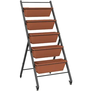Costway ISOISL Hochbeet 64 x 56 x 121 cm Braun