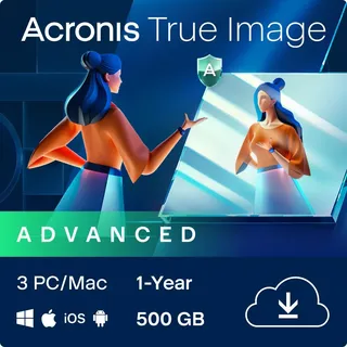 Acronis True Image Advanced2026 +500GB Cloud 3Geräte 1Jahr Digitaler Download DE