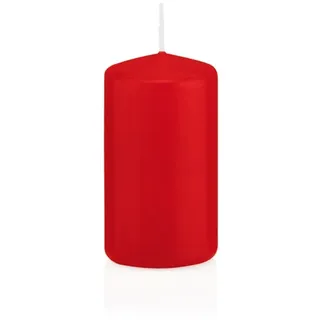 Wiedemann Kerzen Stumpenkerzen Rot 80 x Ø 40 mm, 24 Stück, rußarm, tropffrei, hochwertiger Docht