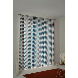 Vorhang »Circles«, Adam, Kräuselband (1 St), blickdicht, Jacquard, nachhaltig blau|orange 145 cm x 175 cm