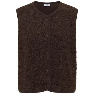 Cecil Weste aus Teddy-Material mit Rundhals - L