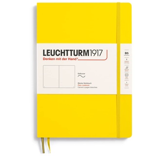 Leuchtturm1917 Notizbuch, Softcover, 121 Seiten, Blanko, Zitrone, Composition (B5)