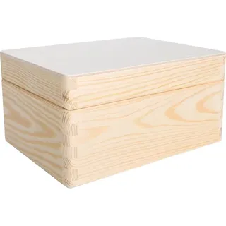 Creative Deco Holzkiste mit Deckel 19,5 x 15 x 10 cm 10-tlg. beige