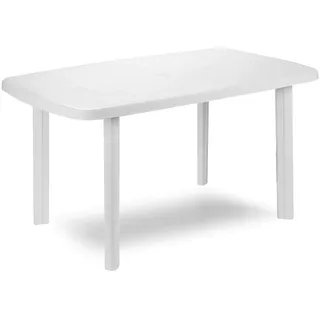 Mojawo Gartentisch 140 x 90 x 72 cm Weiß