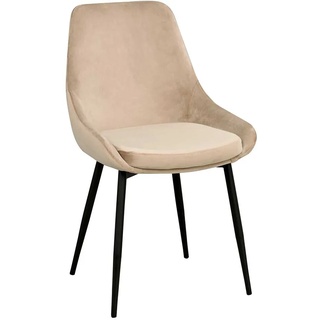 Esszimmerstuhl Set in Beige und Schwarz 85 cm hoch (2er Set)