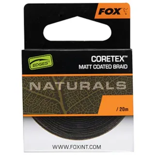 Fox Naturals Coretex 20m 25lb 11,3kg Karpfen Vorfachmaterial beschichtet