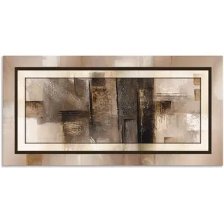 Wandbild ARTLAND "Quadrate - abstrakt 1", gold (farbe bild(er): goldfarben), B:60cm H:30cm, Bilder, als Alubild, Leinwandbild in verschied. Größen