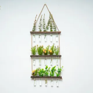 Reagenzglas Vase, Wandvasen Glas, Reagenzgläser Für Blumen, Ableger Pflanzen Glas, Blumenvasen Klein, Hängevase Glas,Hydrokultur Glas-15B