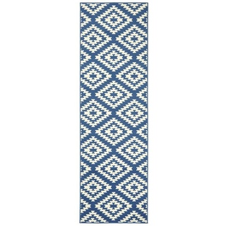 Läufer Teppich Läufer Nordic blau creme, HANSE Home, rechteckig, Höhe: 9 mm blau 80 cm x 400 cm x 9 mm