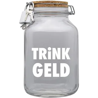 Spardose Trinkgeld Geld Geschenk Idee Transparent XXL