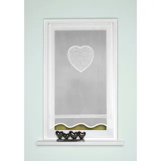 Türvorhang »CORAZON«, (1 St.), Tür-und Fensterbehang, Batist, bestickt, 85224038-5 weiß