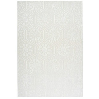 Kayoom Kurzflorteppich Monroe II  (Weiß, 170 x 120 cm, 100 % Polyester)