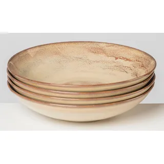 gipfelstück Suppenteller Nebelwald 22 cm beige 4er Set