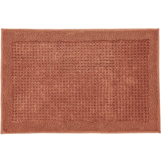 Kleine Wolke Badteppich Net 70 x 120 cm Baumwolle Orange Terrakotta