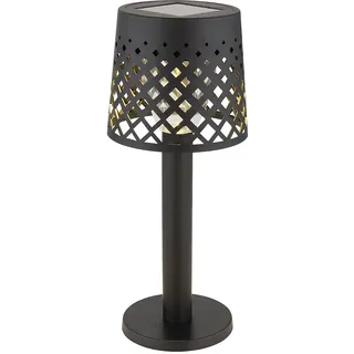 GLOBO Solarleuchte Kunststoff H 21 cm Akku schwarz