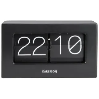 Karlsson Uhr Wand- und Tischuhr Boxed Flip Matt Black