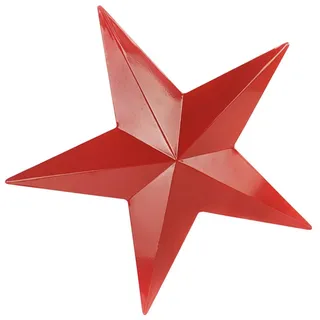 Happyyami Metal Star Wall Decor Eisen Scheune Stern Patriotische Wandverzierung Rustikal Vintage Country Home Bauernhaus Wandkunstdekor für 4. Juli Dekor Rot 30 Cm