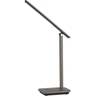 EGLO LED Akku Tischlampe Iniesta, aufladbare Nachttischlampe Touch dimmbar | Schreibtischlampe Büro mit USB Ladefunktion, Kunststoff in Cappuccino und Schwarz, warmweiß-kaltweiß