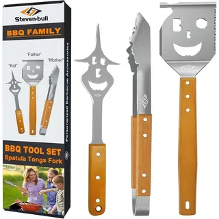 luxuskollektion Grillbesteck-Set 43,2 cm Edelstahl/Grau