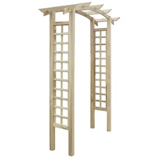 yorten Holz Pergola mit Bogen und Rankgitter Rosenbogen aus Holz Kiefernholz Gartendekoration Geeignet zum Klettern von Pflanzen 150 x 50 x 220 cm