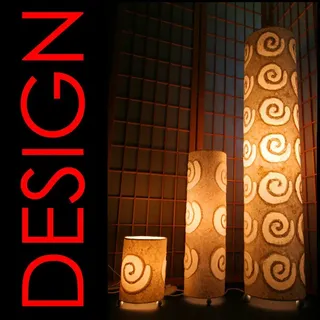 Design Steh Stand Papier Lampe Leuchte Papierlampe S25 Höhe: 24 cm