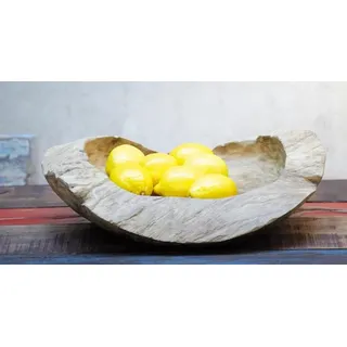 Natural Schale Teak Unikat H: 11 cm D: 30 cm