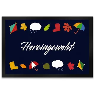 Fußmatte Hereingeweht Fußmatte XXL in 50x75 cm mit Herbst-Motiven, speecheese 50 cm x 75 cm