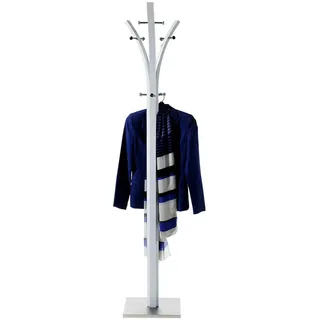 Idimex Garderobenständer, Weiß, Metall, Vintage, 35x183x35 cm, Garderobe, Garderobenständer