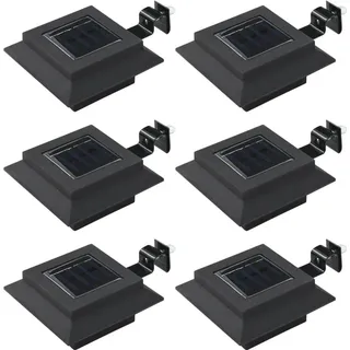vidaXL LED Outdoor Solarleuchten 12 cm schwarz 6 St.