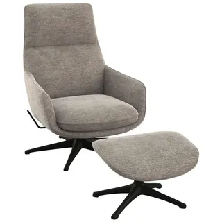 flexlux Drehsessel Marinella Polyester 75 x 103 x 95 cm Schwarz mit Liegefunktion
