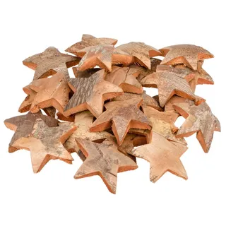NaDeco Kokosstern Natur 12 cm, 25 Stück, Weihnachtsdeko aus Kokos | Aus der Schale der Kokosnuss geschnitten, je 12 cm von Spitze zu Spitze, mit sichtbarer Faserung im Material