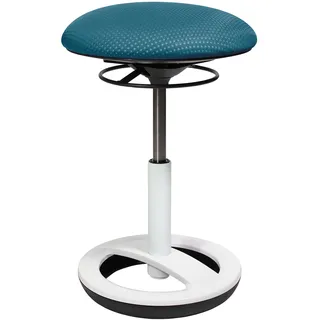 Bürohocker Arbeitshocker Drehstuhl Hocker Topstar Sitness Bob weiß petrolblau