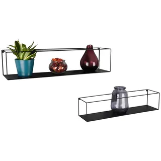 BOITE A DESIGN Wandregal 65 x 15 x 15 cm Schwarz