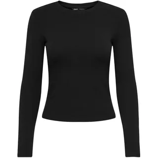 Only ONLRILEY O-NECK LANGARMSHIRT Schwarz S