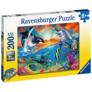 Ravensburger Puzzle 200 Teile Ravensburger Kinder Puzzle XXL Dragons Ozeanbewohner 12900, 200 Puzzleteile