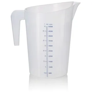 WAS Germany Messbecher, Ø 22,5 cm, 5 ltr., mit 100 ml Skalierung, Polypropylen