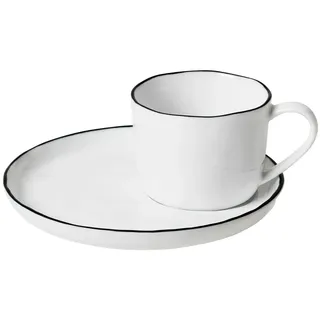 Broste Copenhagen Espressotasse mit Untertasse 0,1 l Weiß