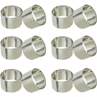 Famanu Serviettenringe Silber - Set von 12 handgefertigten Ringen