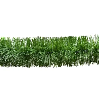 Creativery Grasgirlande 5cm x 12m für Indoor & Outdoor - Lametta Girlande Grasgirlande 5cm x 12 Meter grün matt Grasgirlande Weihnachtsgirlande - Grün matt