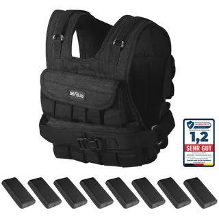 DH FitLife Gewichtsweste 20 kg Schwarz