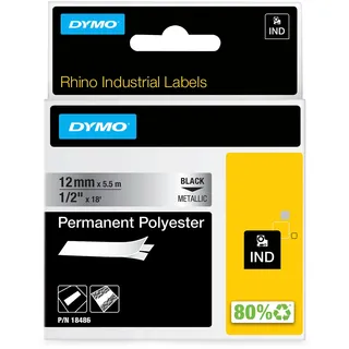 Dymo Rhino Industrie Permanente Polyesteretiketten | 12 mm x 5,5 m