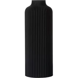3D Vase Dekovase Anouk XL 38cm Nachhaltige Deko Vase Pampasgras Trockenblumen, Bodenvase schwarz