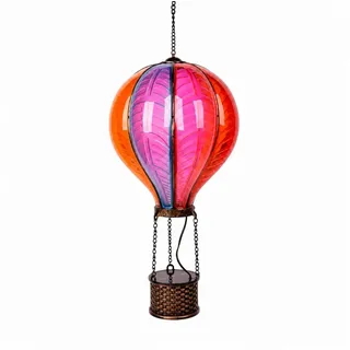 Gravidus LED Solarleuchte Solar Heißluftballon 56 cm mit 30 Flame LEDs mehrfarbig