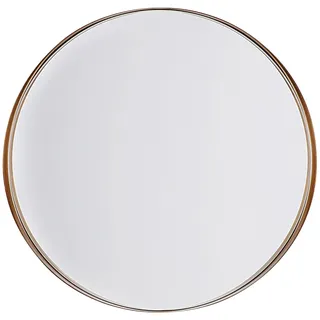 Stilvoller Spiegel rund Metall 40 x 40 cm kupfer Piney