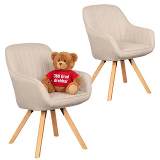 Mr. Deko Esszimmerstuhl Matera Polyester beige 2er Set