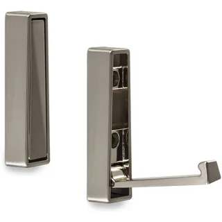 SOTECH 2er Set Aufbau Klapphaken BARI 80 x 20 x 15 mm Edelstahloptik | Kleiderhaken klappbar Garderobenhaken Aufbauklapphaken