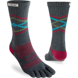 injinji Trail Midweight Crew Zehensocken 1 Paar Schwarz L