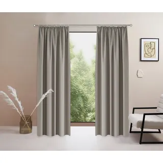 OTTO home Raja Kräuselband 140 x 175 cm Grau 2 St.