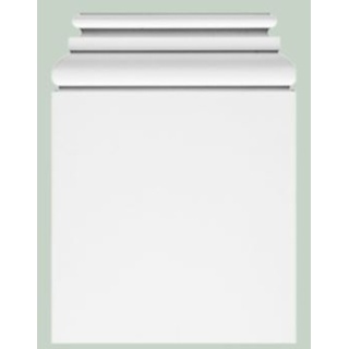 Casa Padrino Barock Wanddeko Sockel Weiß 39 x 6,5 x H. 53,5 cm - Deko Zierelement Säulenfuß